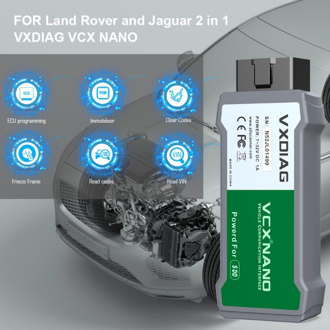 [USB Version] VXDIAG VCX NANO JLR for Land Rover and Jaguar Diagnostic Tool Support Till 2017