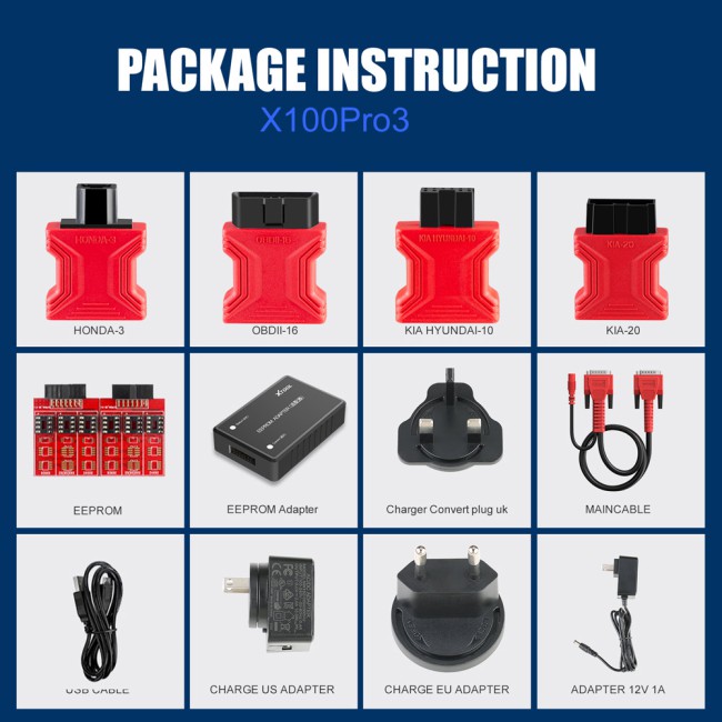 Professional XTOOL X100 Pro3 Auto Key Progarmmer Add EPB ABS TPS Reset Functions Free Update Lifetime