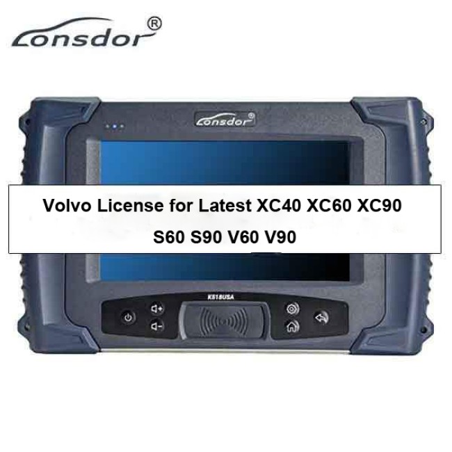 Lonsdor Volvo License for Latest XC40 XC60 XC90 S60 S90 V60 V90 Smart Key for K518ISE and K518S