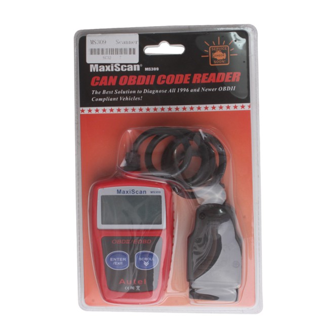 Autel MaxiScan MS309 OBDII Code Scanner Turn Off Check Engine Light & Erase Codes