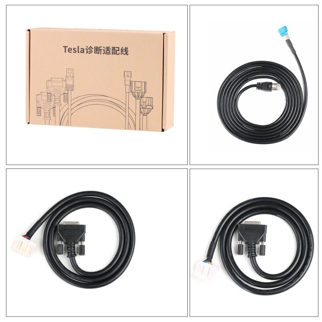 Diagnostic Adapter Cables for Tesla S and X Model Vehicles Compatible with Autel Maxisys Tablets