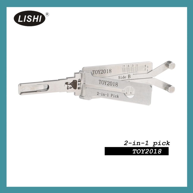 LISHI TOY2018 Vertical Milling 2018 Toyota Vertical Milling Thin Key 2-in-1 Tool