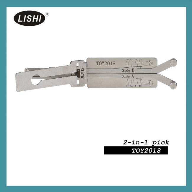 LISHI TOY2018 Vertical Milling 2018 Toyota Vertical Milling Thin Key 2-in-1 Tool
