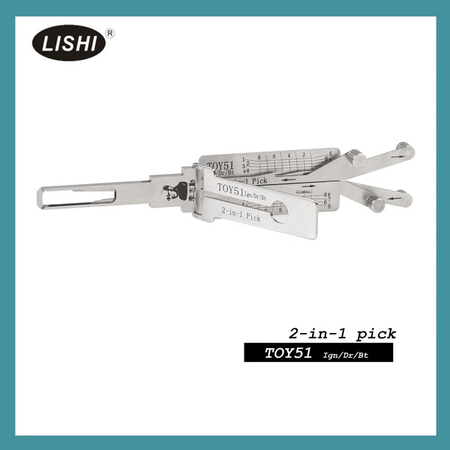 LISHI TOY51 Vertical Milling 8-bitting 4-track Renault Citroen Smart 4-bitting Deep 2-in-1 Tool
