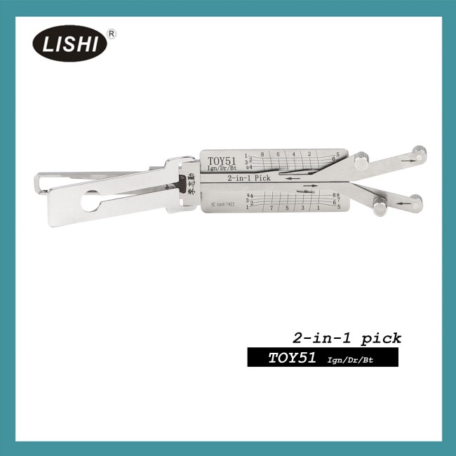 LISHI TOY51 Vertical Milling 8-bitting 4-track Renault Citroen Smart 4-bitting Deep 2-in-1 Tool