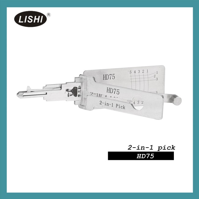 LISHI HD75 Flat Milling Honda, Suzuki, KYMCO, Kawasaki and Other Motorcycle Right Groove 2-in-1 Tool