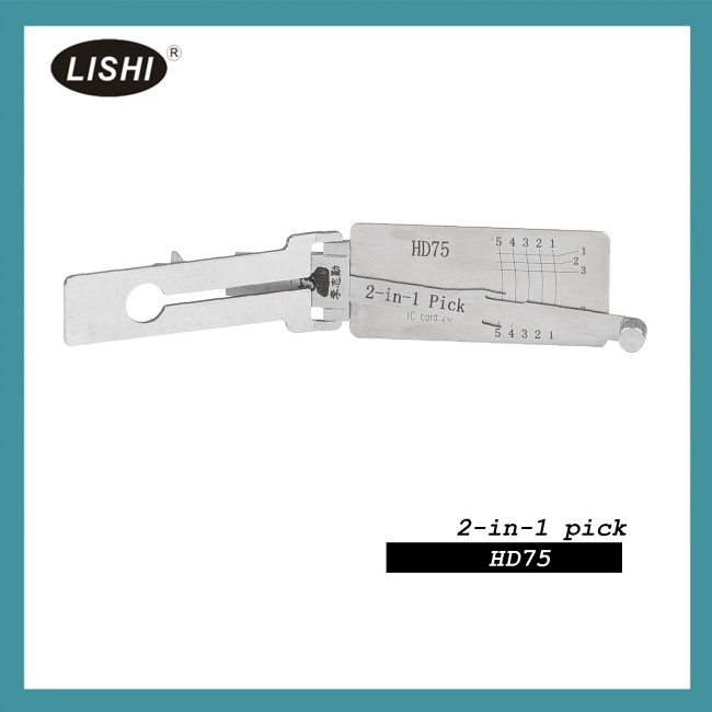 LISHI HD75 Flat Milling Honda, Suzuki, KYMCO, Kawasaki and Other Motorcycle Right Groove 2-in-1 Tool