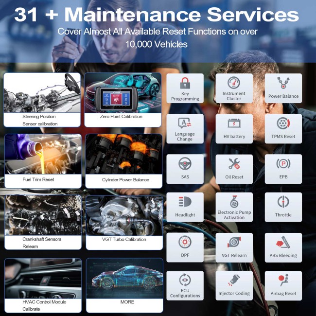 XTOOL InPlus IP819 Automotive Diagnostic Scanner ECU Coding Active Test OBD2 Full Systems Diagnoses Global Version with 38+ Resets