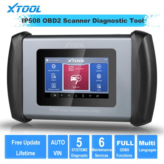 XTOOL InPlus IP508 OBD2 Scanner Diagnostic Tool with 6 Hottest Reset Services ABS Bleeding Oil Reset EPB SAS BMS Throttle Lifetime Free Update