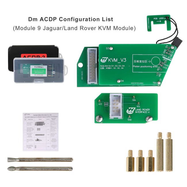 YANHUA ACDP 2 IMMO Locksmith Package with Module 1/2/3/7/9/10/12/20/24/29 and B48/N20/N55/B38 Bench Board for BMW Land Rover Porsche Volvo Audi