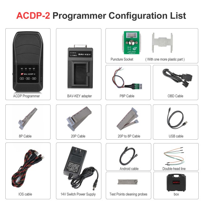 [Bundle Kit] YANHUA ACDP 2 JLR KVM Package ACDP-2 + ACDP Module 9 Jaguar/Land Rover KVM Module For 2010-2018