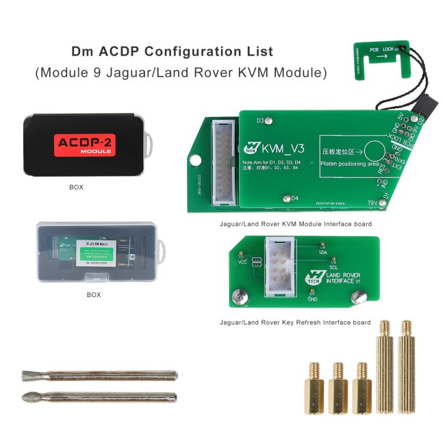 [Bundle Kit] YANHUA ACDP 2 JLR KVM Package ACDP-2 + ACDP Module 9 Jaguar/Land Rover KVM Module For 2010-2018