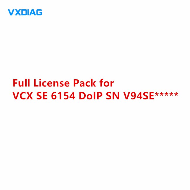 VXDIAG Full Brands Authorization License Pack for VCX SE 6154 DoIP with SN V94SE*****