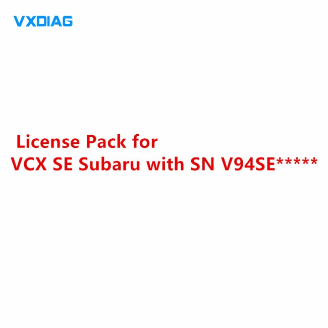 VXDIAG Full Brands Authorization License Pack for VCX SE Subaru with SN V94SE*****