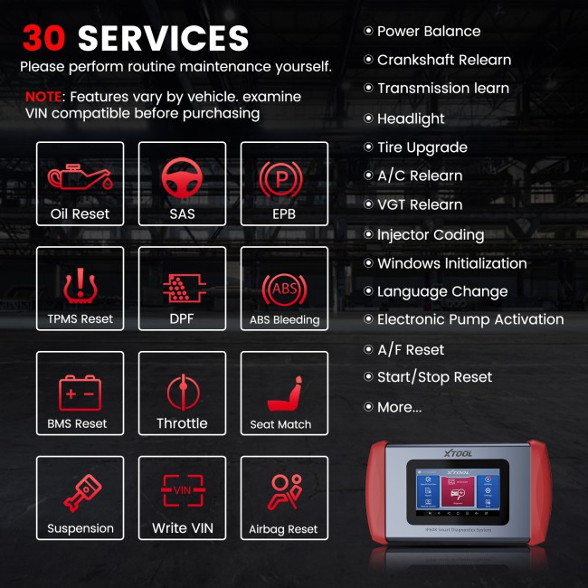 XTOOL Inplus IP608 OBD2 Scanner Full System Diagnostic Tool 30+Services Support CAN FD Lifetime Free Update
