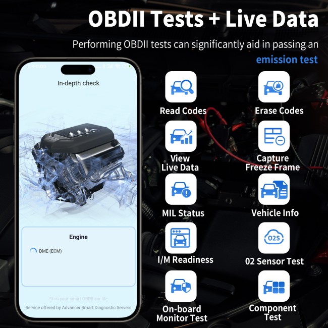XTOOL Advancer AD20 PRO OBD2 Scanner with Maintenance Light Reset/ Battery Test Functions