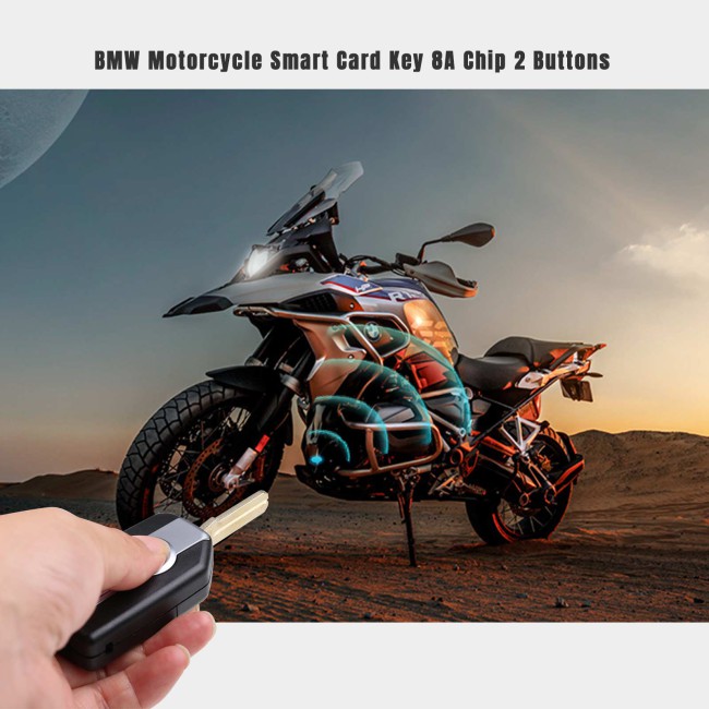 OEM for BMW Motorcycle Smart Card Key 8A Chip 2 Buttons 434.42 Mhz/315 Mhz/433.92 Mhz