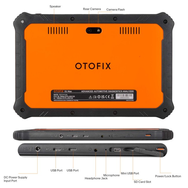 OTOFIX D1 MAX Full System Diagnostics Bi-Directional Scanner 40+ Services Support ECU Coding DoIP & CAN FD