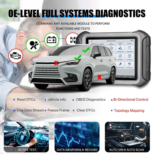 XTOOL X100 MAX Key Programmer with KC501 Support 42+ Reset ECU Programming Topology Mapping CAN FD Update Version of X100 PAD3/IK618