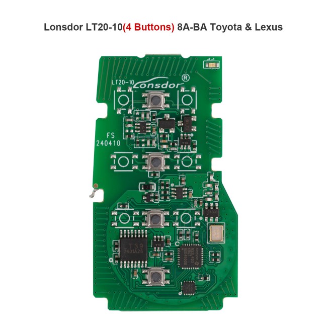 Lonsdor LT20-10 4 Buttons 8A-BA Toyota & Lexus Smart Key PCB For K518/ K518PRO/ KH100+