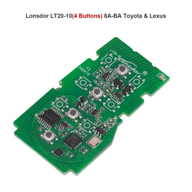 Lonsdor LT20-10 4 Buttons 8A-BA Toyota & Lexus Smart Key PCB For K518/ K518PRO/ KH100+