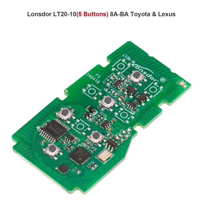 Lonsdor LT20-10 5 Buttons 8A-BA Toyota & Lexus Smart Key PCB For K518/ K518PRO/ KH100+