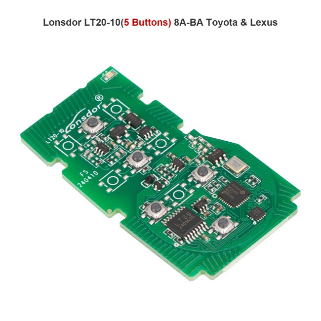 Lonsdor LT20-10 5 Buttons 8A-BA Toyota & Lexus Smart Key PCB For K518/ K518PRO/ KH100+