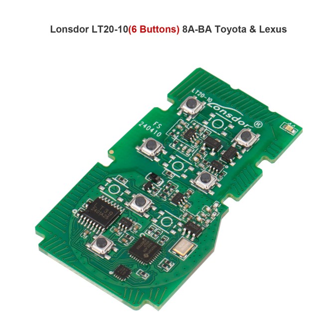 Lonsdor LT20-10 6 Buttons 8A-BA Toyota & Lexus Smart Key PCB For K518/ K518PRO/ KH100+