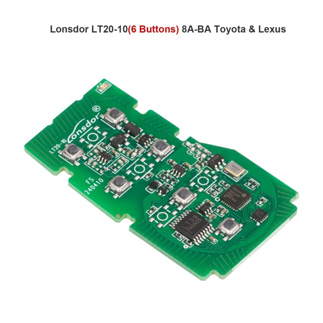 Lonsdor LT20-10 6 Buttons 8A-BA Toyota & Lexus Smart Key PCB For K518/ K518PRO/ KH100+