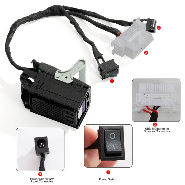 OBDEMOTO 900PRO KEY Programmer with for BMW K-010 Key 46 Matching Adapter Cable and K-008 Key 8A/4D Matching Adapter Cable