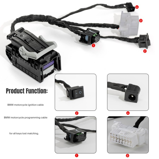 OBDEMOTO 900PRO KEY Programmer with for BMW K-010 Key 46 Matching Adapter Cable and K-008 Key 8A/4D Matching Adapter Cable
