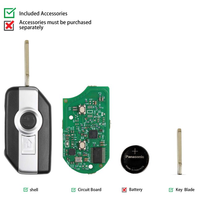 OBDEMOTO 900 PRO KEY Programmer with BMW Motorcycle Smart Card Key 8A Chip 2 Buttons