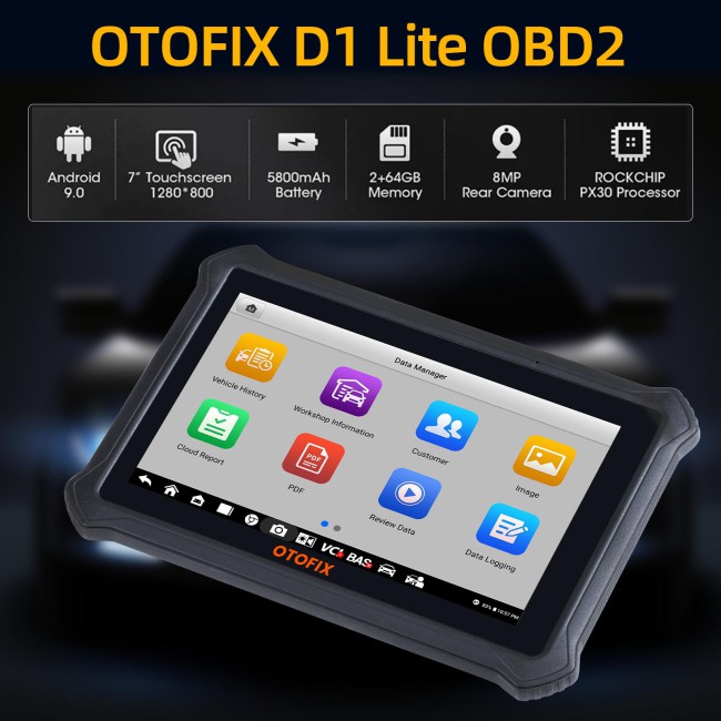 OTOFIX D1 Lite Car Diagnostic scan tool Bidirectional 38+ Services CANFD & DoIP Protocols All System Auto VIN