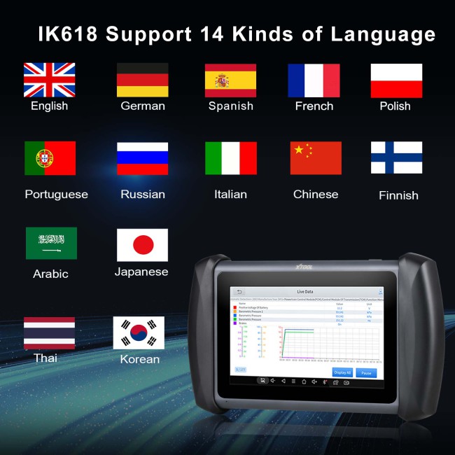 XTOOL InPlus IK618 OE-Level Bi-directional Control All System Diagnostic Tool Powerful Key Programmer 2 years Free Update 3 Years Warranty