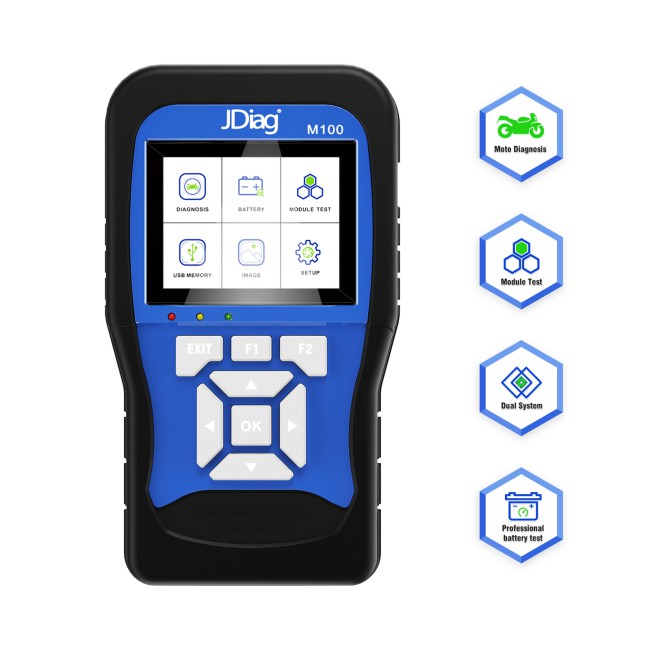 [Full Version] JDiag M100 Moto Scanner Universal Motorcycle Scan Tool