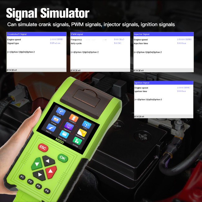 [Full Version] JDiag M200 Handheld Motorcycle Diagnostic Tool Dual System Motorcycle Tester + Professional Battery Tester
