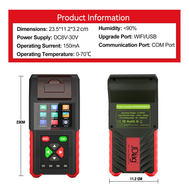 [Full Version] JDiag M200Pro Professional Motorbike Diagnostic Scanner Motorcycle Scan Tool