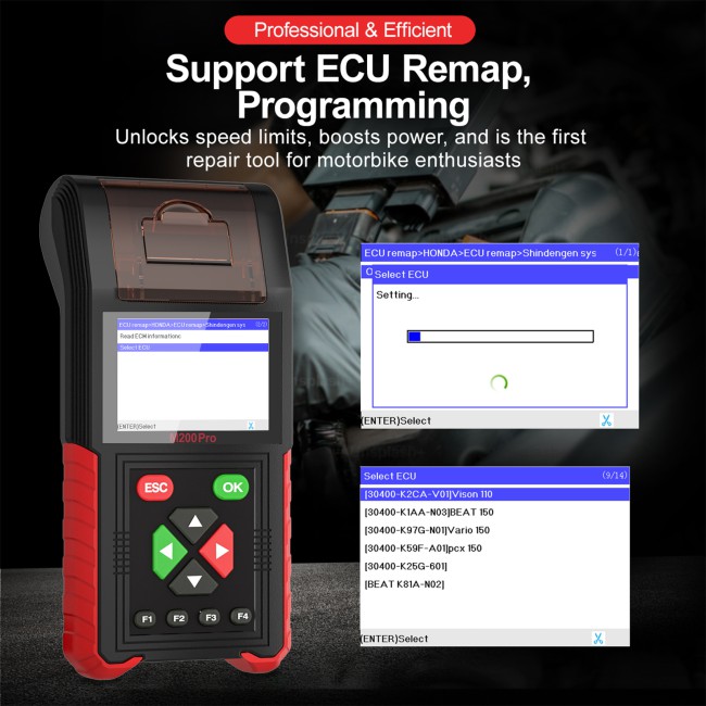 [Full Version] JDiag M200Pro Professional Motorbike Diagnostic Scanner Motorcycle Scan Tool