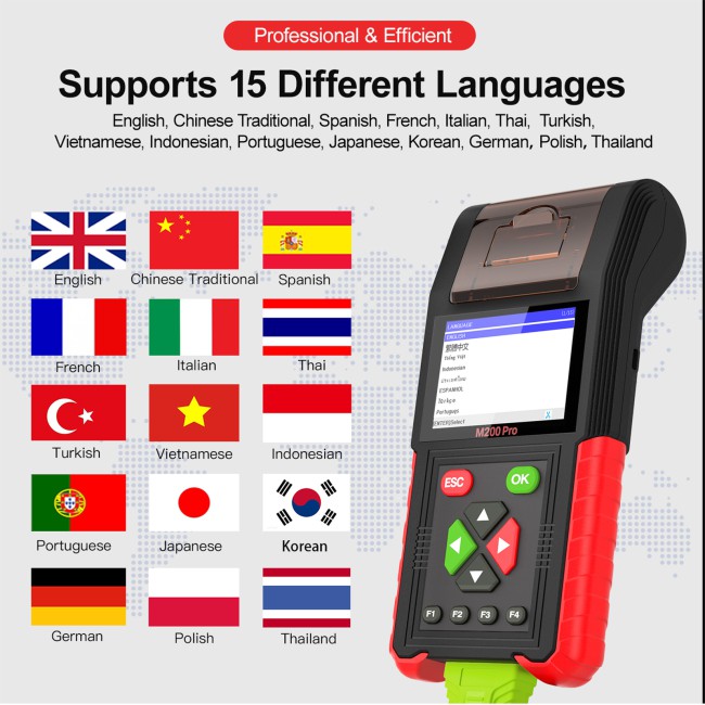 [Full Version] JDiag M200Pro Professional Motorbike Diagnostic Scanner Motorcycle Scan Tool