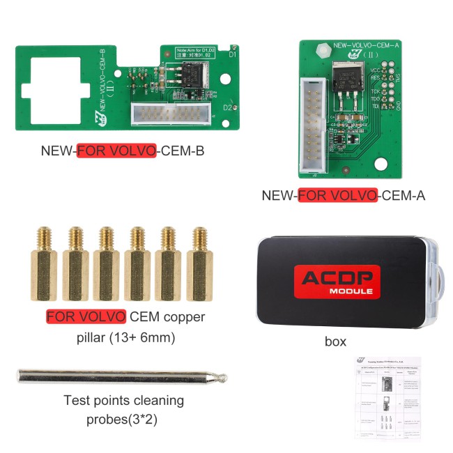 [Bundle Kit] YANHUA Module 20 New VOLVO IMMO module Plus Volvo (2023-) CEM Interface Board for 2022-2024 cars