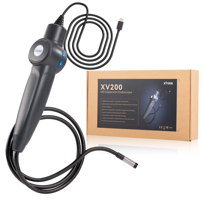 XTOOL XV200 Waterproof 8.5mm HD Endoscope Camera Micro 8 LED IP67 Car Endoscope Inspection Borescope For XTOOL D8//A80
