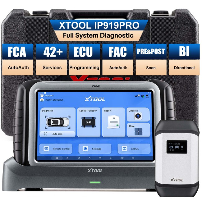 XTOOL IP919PRO Full System Diagnostic Support ECU Coding DOIP / CANFD Protocol & FCA AutoAuth 3 Years Free Update