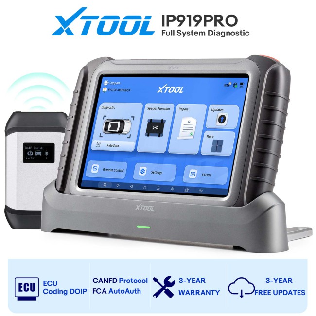 XTOOL IP919PRO Full System Diagnostic Support ECU Coding DOIP / CANFD Protocol & FCA AutoAuth 3 Years Free Update