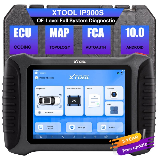 XTOOL IP900S OE-Level Full System Diagnostic Support ECU Coding DOIP / CANFD Protocol & FCA AutoAuth 3 Years Free Update