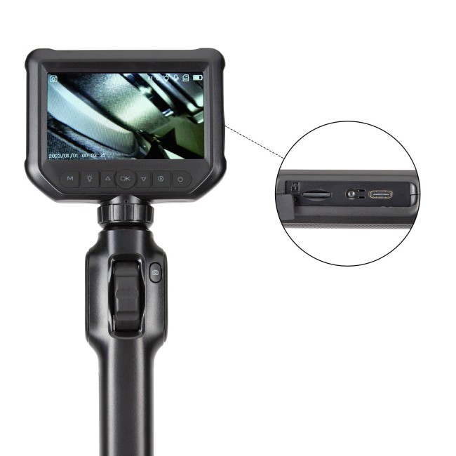 Industrial Endoscope 360 Degree Rotating 2 Million Pixels 1 Meter Long Cable with 32G Memory Card