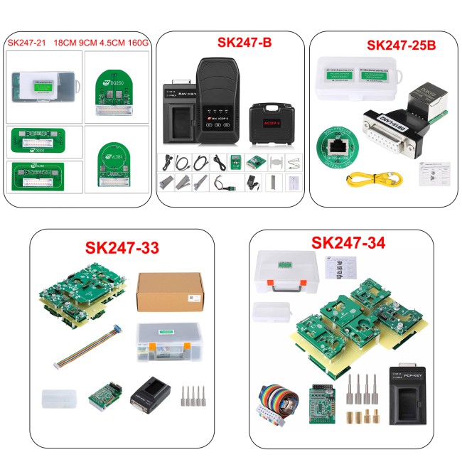 YANHUA ACDP2 VW AUDI Gearbox Mileage Package (ACDP2 + Module 21/25/30/33/34) for VW/Audi Gearbox and Cluster Mileage