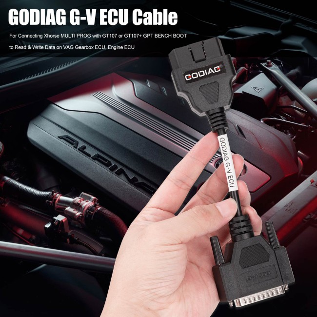 GODIAG G-V ECU Cable for Connecting Xhorse MULTI PROG with GT107/GT107+/GPT BENCH BOOT to Read & Write Data on VAG Gearbox ECU Engine ECU