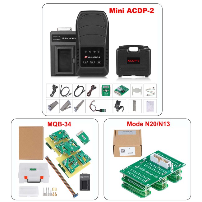 YANHUA ACDP-2 Locksmith Package (ACDP2+ Module 1/2/3/7/9/10/12/20/24/29/31/33/34) for BMW Land Rover Volvo VW Audi Add Keys & All Key Lost