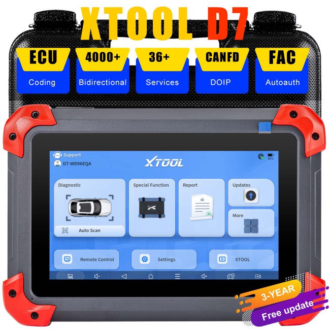 Xtool D7 Bi-Directional Scan Tool Supports OE Level All Systems Diagnostics 36+ Maintenance Functions 85+ Car Brands