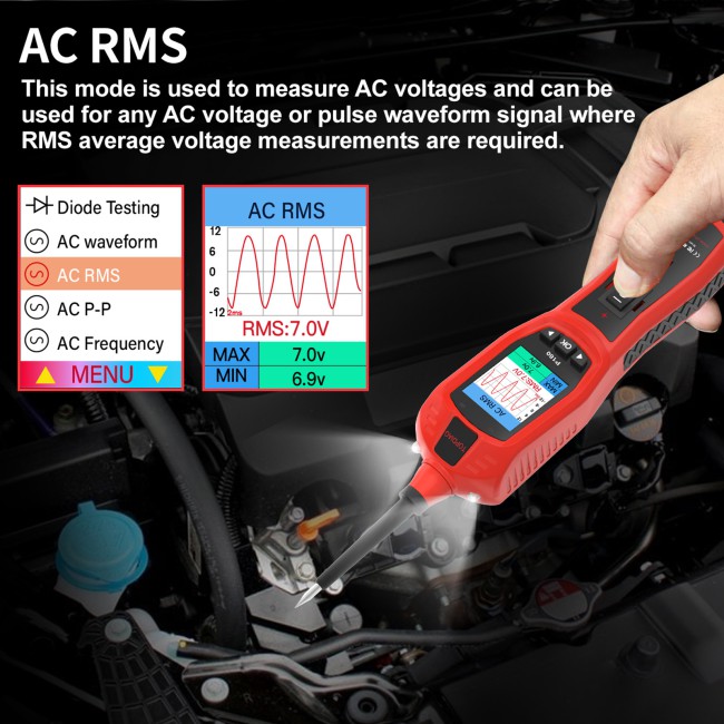 TOPDIAG P180 for 9-30 Volts Vehicle Electrical System Daignostics Injectors Test Support Cars Pickups SUVs Motorcycles Excavators Steamships